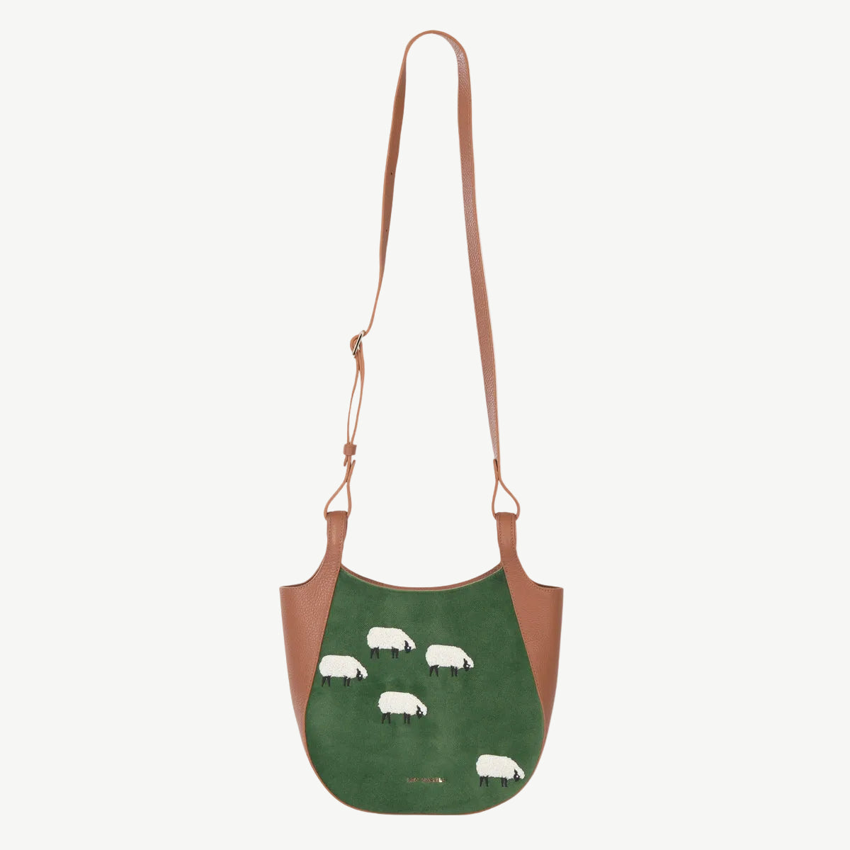 Sheep Embroidery Crossbody Bag
