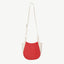 Two-Tone Curved Crossbody Bag Red