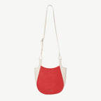 Two-Tone Curved Crossbody Bag Red