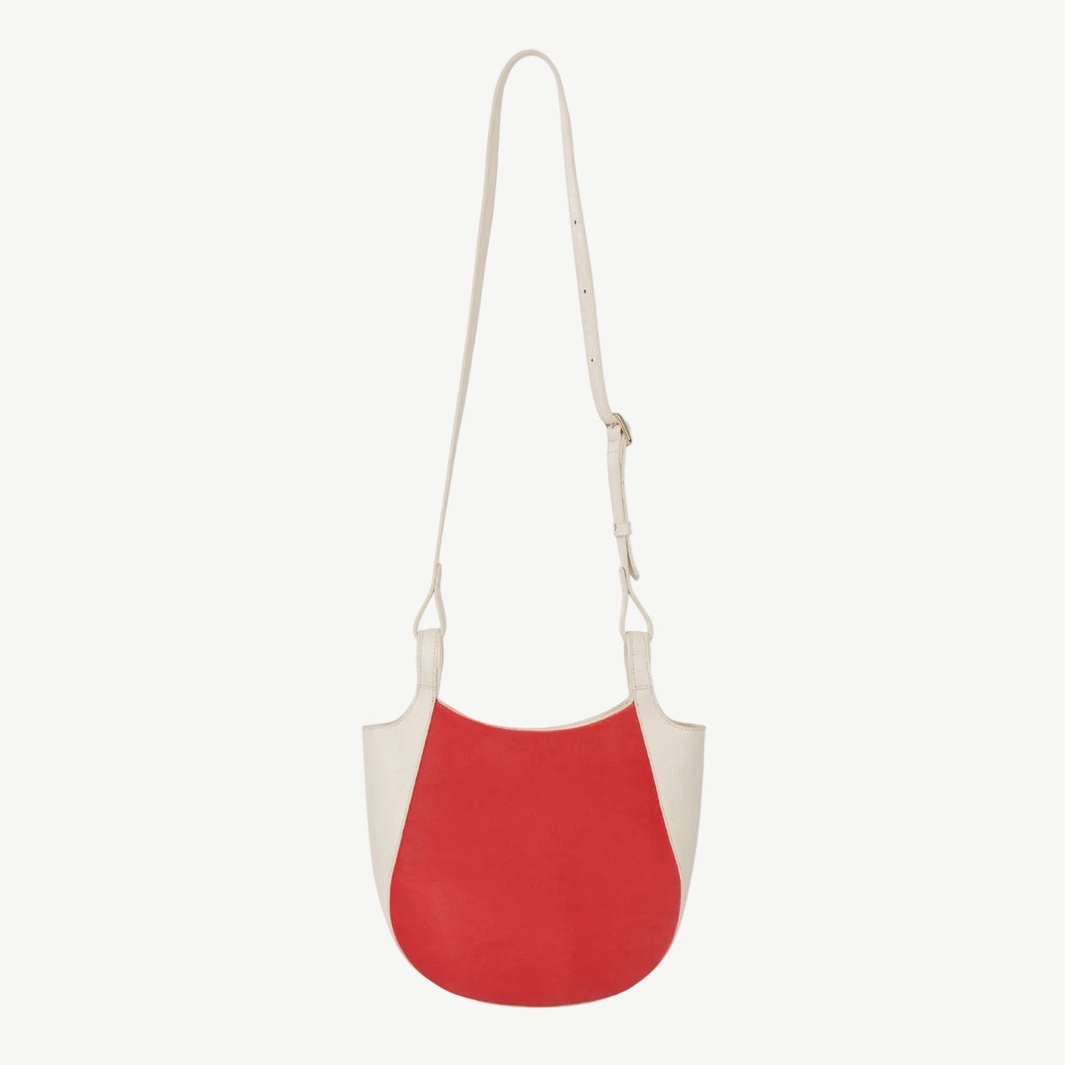 Two-Tone Curved Crossbody Bag Red Secondary image