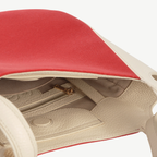 Two-Tone Curved Crossbody Bag Red
